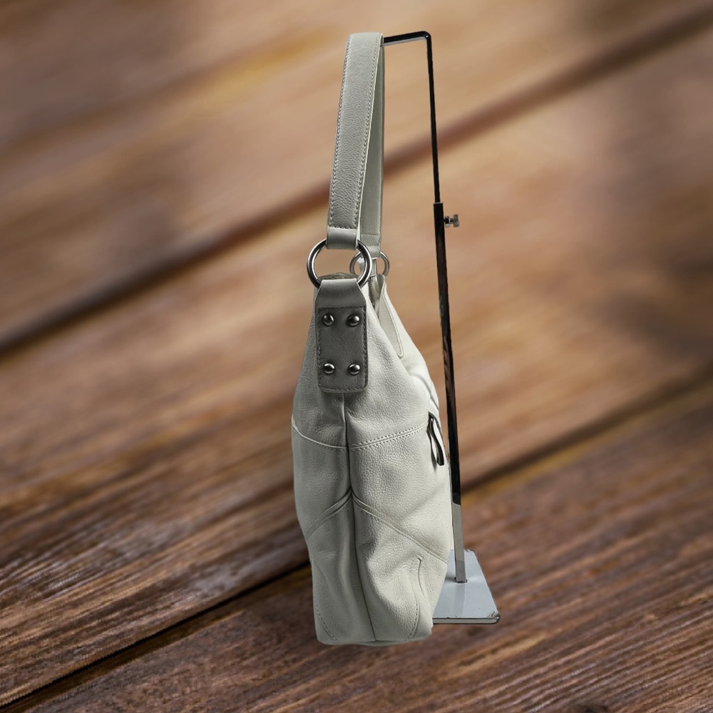 Sorial Leather White Hobo Bag - Picture 5 of 16